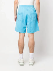 Dsquared2 Icon Logo Printed Cotton Shorts in Blue