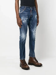 Dsquared2 1964 Patch Distressed Slim Jeans