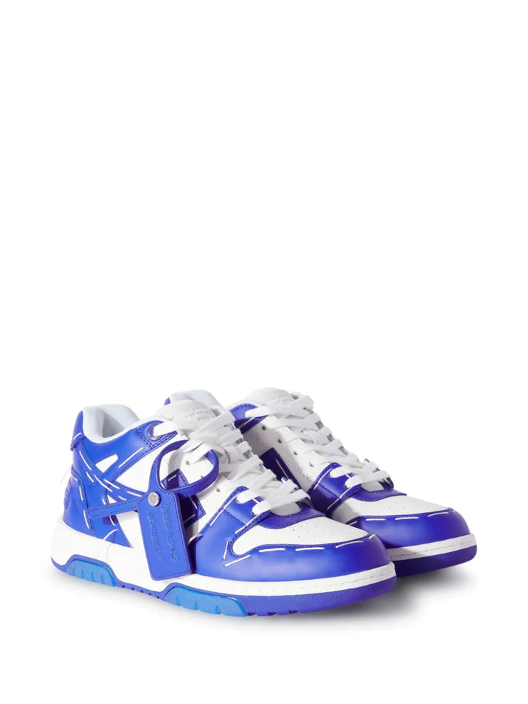 Off-White Out of Office Sartorial Stitched Leather Trainers in Blue