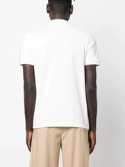 Moncler Stripe Sleeve Tape Polo in White