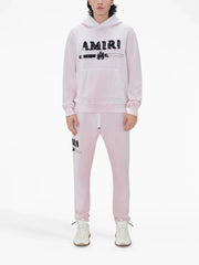 Amiri Logo Patch Cotton Hoodie in Pink