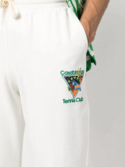 Casablanca Tennis Club Cotton Track Pants Joggers White