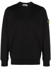 Stone Island Compass Patch Crew neck Sweatshirt in Black