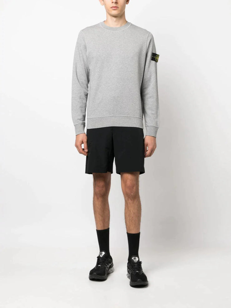 Stone Island Compass Patch Cotton Sweatshirt in Grey