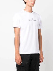 Stone Island Stamp One logo print T-Shirt in White