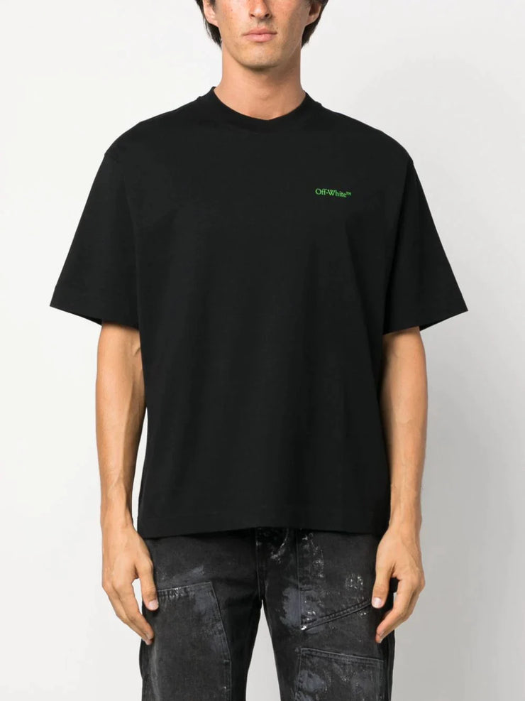 Off-White Moon Arrow Printed T-Shirt in Black