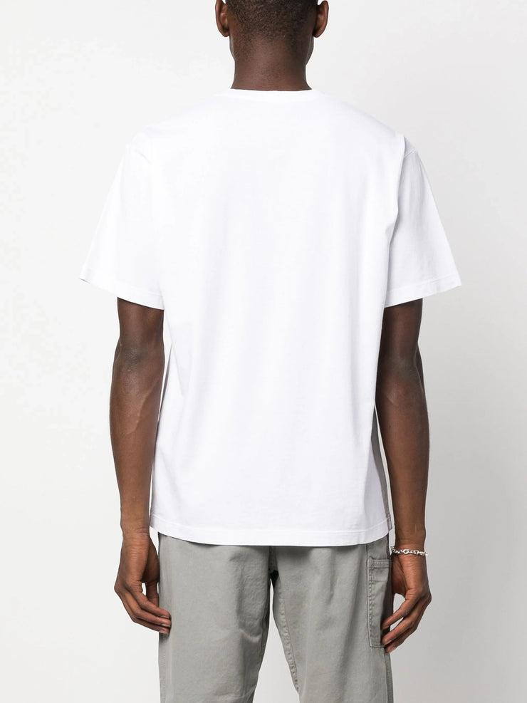 Stone Island Circle Stamp Three Logo Print T-Shirt in White