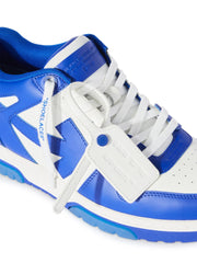 Off-White Out of Office Calf Leather Trainers in White/Blue