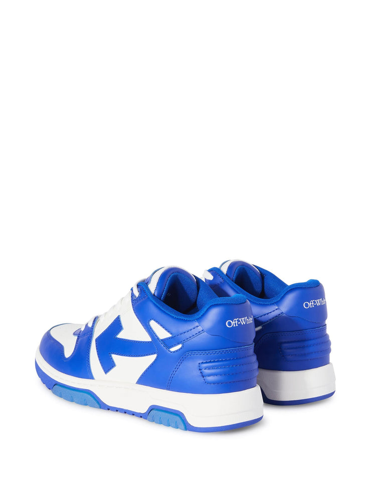 Off-White Out of Office Calf Leather Trainers in White/Blue