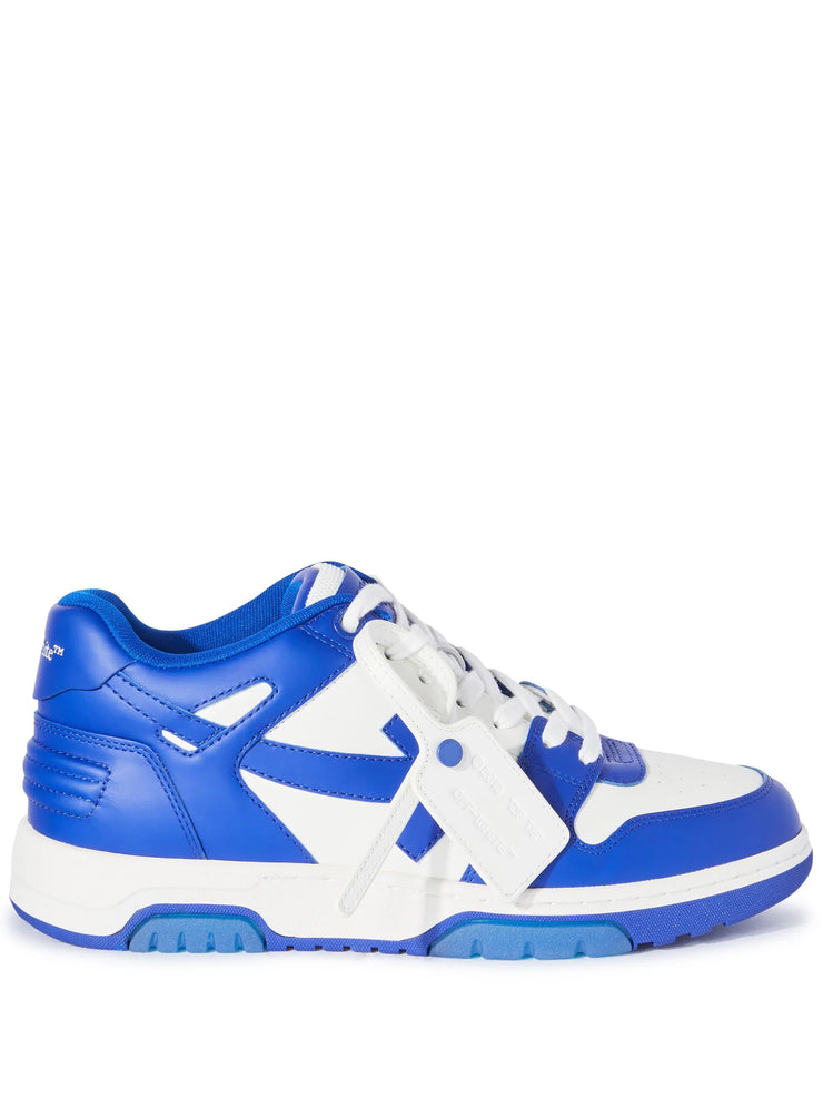 Off-White Out of Office Calf Leather Trainers in White/Blue