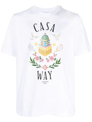 Casablanca Casa Way Organic Cotton T-Shirt in White