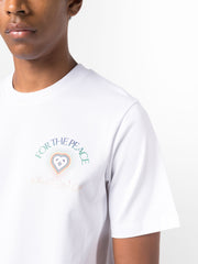 Casablanca For The Peace cotton printed T-Shirt in White