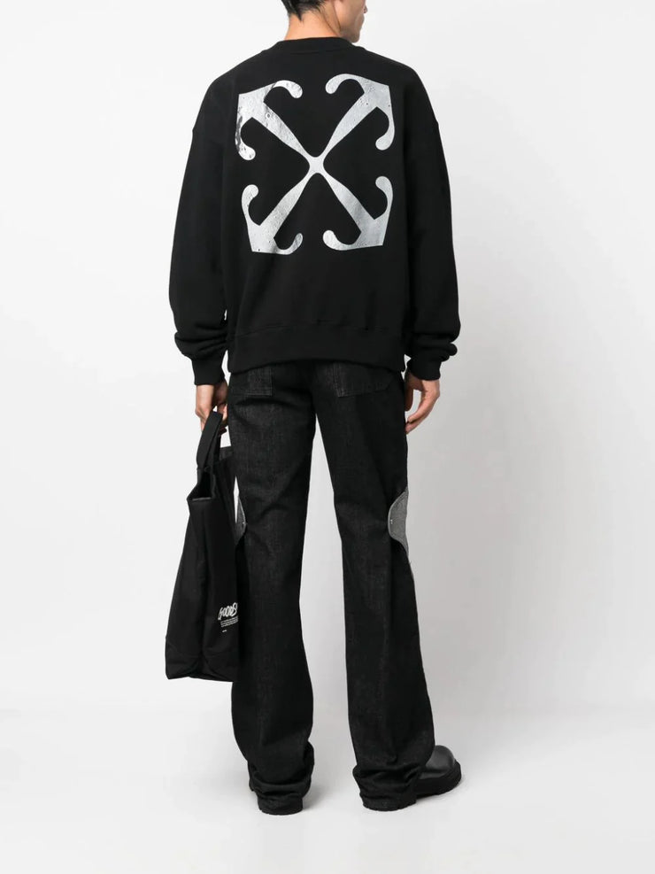 Off-White Lunar Arrow Skate Sweatshirt in Black