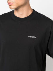 Off-White Lunar Arrow Logo Print T-Shirt in Black