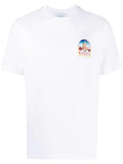 Casablanca Vue De L'Arche Printed T-Shirt in White