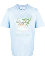 Casablanca Tennis Club Pastelle Print in Ice Blue