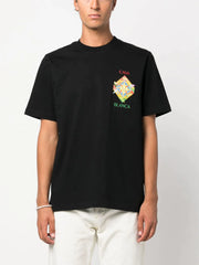 Casablanca Les Elements Organic Cotton T-shirt Black