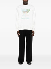 Casablanca Tennis Club Printed Pastel Sweatshirt in White