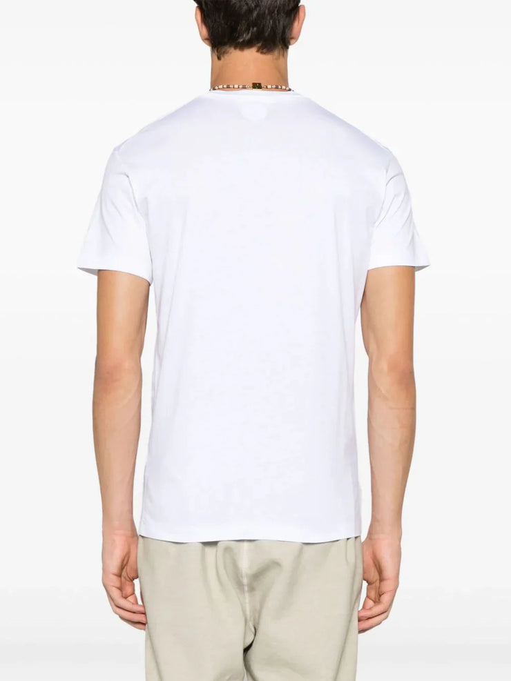 Dsquared2 Icon Blur Cool Pink logo Cotton T-Shirt in White