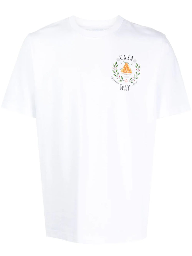 Casablanca Casa Way Bowl of Oranges T-Shirt in White