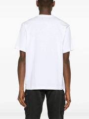 Amiri MA Bar Blue Logo Printed T-Shirt in White