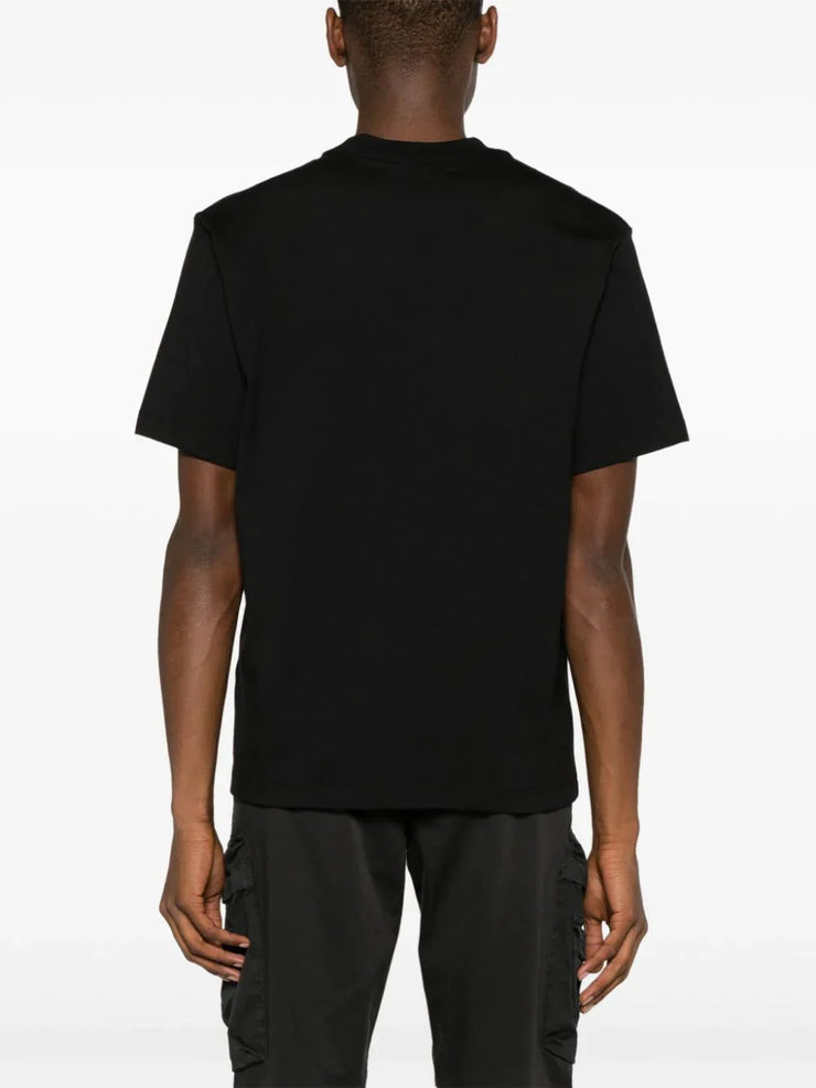 Amiri MA Bar Blue Logo Printed T-Shirt in Black