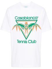 Casablanca Playful Eagle Tennis Club Printed T-Shirt in White