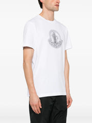 Moncler Appliqué-logo Outline Printed T-Shirt in White