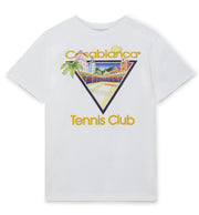 Casablanca Tennis Club Icon Print T-Shirt in White