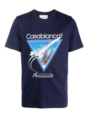 Casablanca 'Aiiiiiir' T-Shirt in Navy Blue