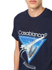 Casablanca 'Aiiiiiir' T-Shirt in Navy Blue