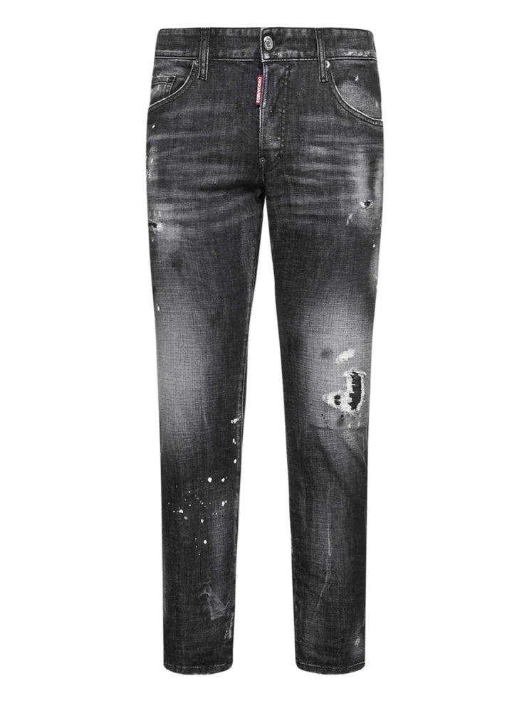 Dsquared2 Ripped Knee Wash Cool Guy Jeans in Black