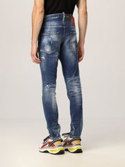 Dsquared2 Paint Splattered Skater Distressed Slim Fit Stretch Jeans