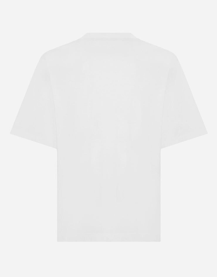 Dolce & Gabbana DG Milano Logo Print T-Shirt in White