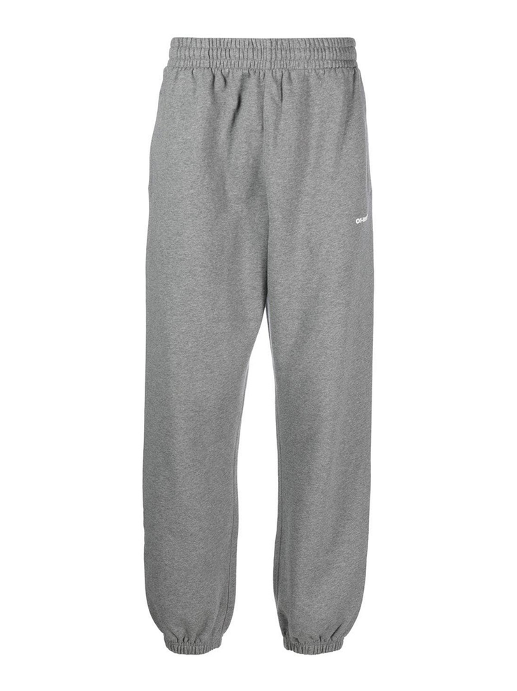 Off-White Wave Outline Diagonal Printed Joggers in Grey