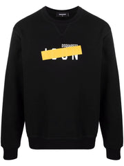 Dsquared2 Be Icon Yellow Tape Sweatshirt Black