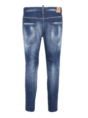 Dsquared2 Skater Distressed Faded Ripped Jeans in Blue