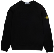 Stone Island Compass Patch Crew Neck Sweatshirt in Black