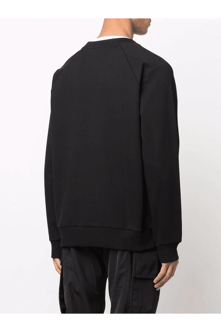 Balmain Split Textured Logo Sweatshirt in Black