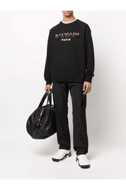 Balmain Split Textured Logo Sweatshirt in Black