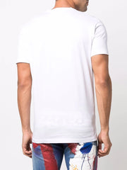 Dsquared2 Doodle Logo Face Cotton T-shirt in White