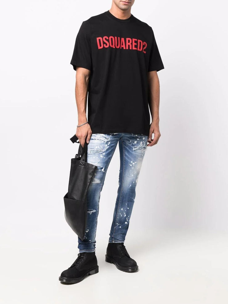 Dsquared2 Slouch Logo-print T-shirt in Black