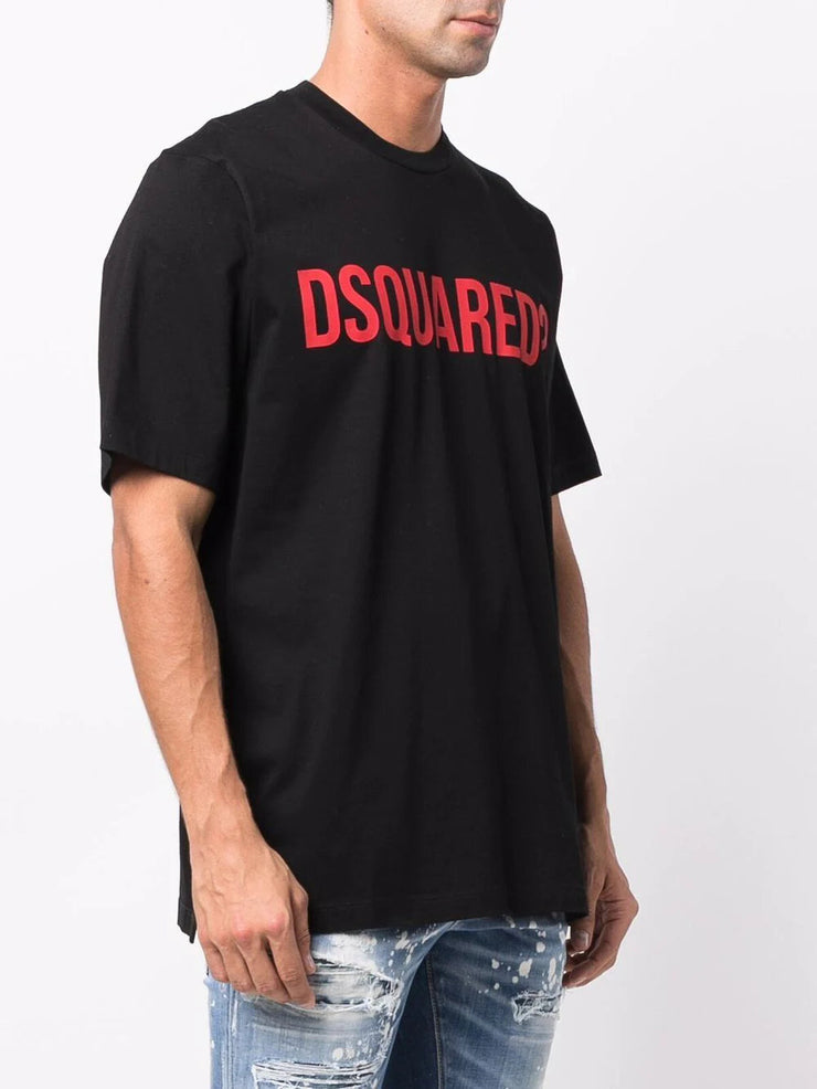 Dsquared2 Slouch Logo-print T-shirt in Black