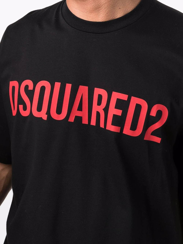 Dsquared2 Slouch Logo-print T-shirt in Black