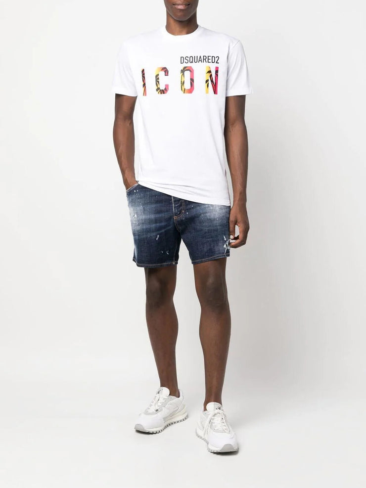 Dsquared2 Icon Tropical logo-print T-Shirt White