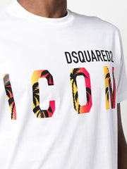 Dsquared2 Icon Tropical logo-print T-Shirt White