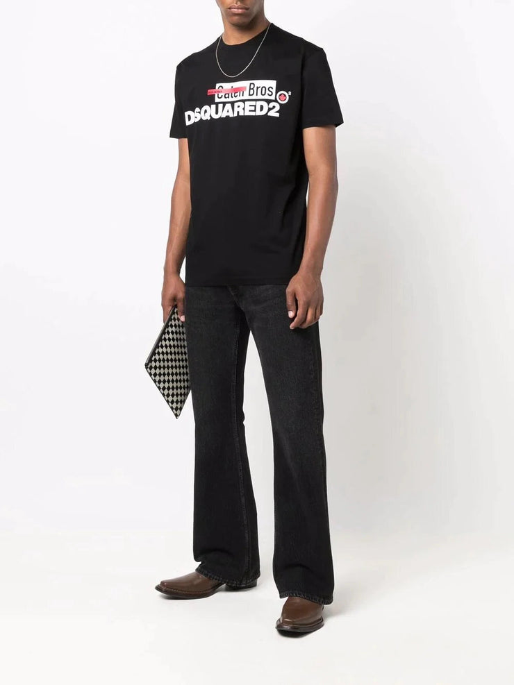 Dsquared2 Caten Bros Logo T-shirt in Black