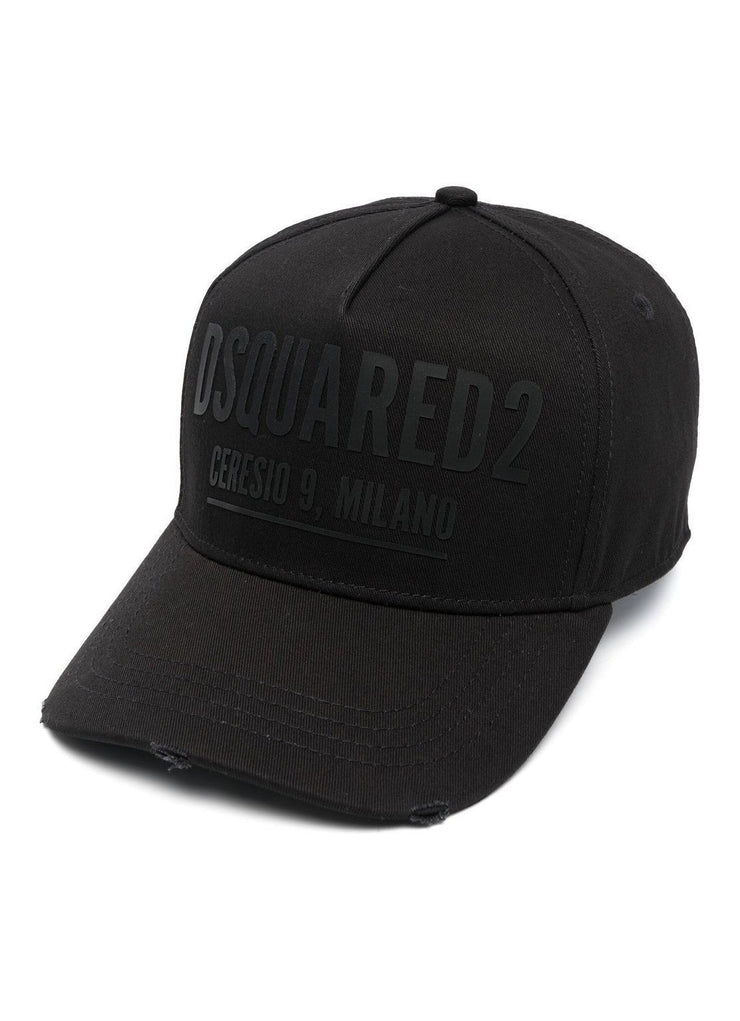 Dsquared2 Black Ceresio 9 Logo Cap in Black