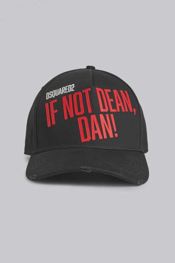 Dsquared2 If Not Dean, Dan! Baseball Cap in Black