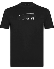 Dsquared2 Icon Tape Detail Cotton T-shirt in Black